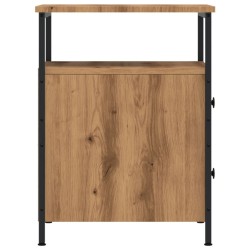 Tables de chevet 2 pcs chêne artisanal bois d'ingénierie 