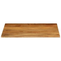Dessus de table à bord vivant 90x80x3,8 cm bois massif manguier 