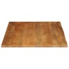 Dessus de table à bord vivant 90x80x3,8 cm bois massif manguier 