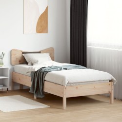 Cadre de lit sans matelas 75x190 cm bois de pin massif 
