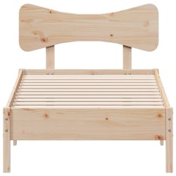 Cadre de lit sans matelas 75x190 cm bois de pin massif 