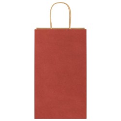 Sacs en papier 250 pcs avec poignées rouge 21x11x36 cm 