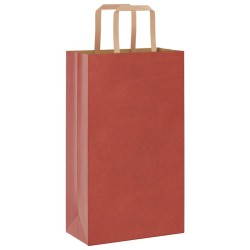 Sacs en papier 250 pcs avec poignées rouge 21x11x36 cm 