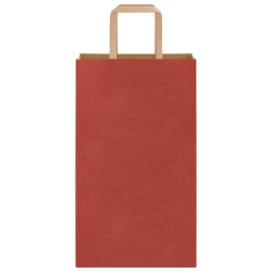 Sacs en papier 250 pcs avec poignées rouge 21x11x36 cm 