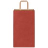 Sacs en papier 250 pcs avec poignées rouge 21x11x36 cm 