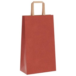 Sacs en papier 250 pcs avec poignées rouge 21x11x36 cm 