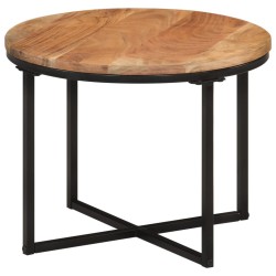 Table basse 45x45x35 cm bois massif acacia et fer 