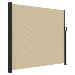 Auvent latéral rétractable beige 180x500 cm 