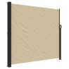 Auvent latéral rétractable beige 180x500 cm 