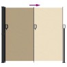 Auvent latéral rétractable beige 180x500 cm 