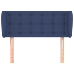 Tête de lit avec oreilles Bleu 93x23x78/88 cm Tissu 