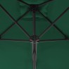 Parasol d'extérieur avec mât en acier 250x250 cm vert 