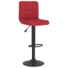 Tabourets de bar lot de 2 rouge bordeaux tissu 