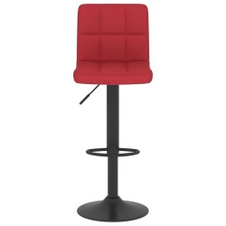 Tabourets de bar lot de 2 rouge bordeaux tissu 