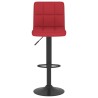 Tabourets de bar lot de 2 rouge bordeaux tissu 