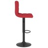 Tabourets de bar lot de 2 rouge bordeaux tissu 