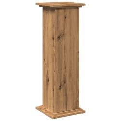 Piédestal avec rangement chêne artisanal bois d'ingénierie 