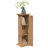 Piédestal avec rangement chêne artisanal bois d'ingénierie 