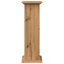 Piédestal avec rangement chêne artisanal bois d'ingénierie 