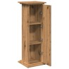 Piédestal avec rangement chêne artisanal bois d'ingénierie 