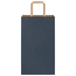 Sacs en papier 250 pcs avec poignées bleu 21x11x36 cm 