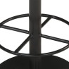 Tabouret de bar Gris Cuir véritable 