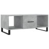 Table basse gris béton 102x50x40 cm bois d'ingénierie 