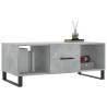 Table basse gris béton 102x50x40 cm bois d'ingénierie 
