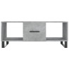 Table basse gris béton 102x50x40 cm bois d'ingénierie 