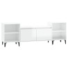 Meuble TV Blanc brillant 160x35x55 cm Bois d'ingénierie 
