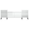 Meuble TV Blanc brillant 160x35x55 cm Bois d'ingénierie 