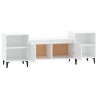 Meuble TV Blanc brillant 160x35x55 cm Bois d'ingénierie 
