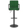 Tabourets de bar lot de 2 vert foncé velours 