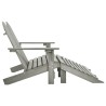 Chaise de jardin Adirondack 2 places et repose-pied sapin gris 