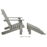 Chaise de jardin Adirondack 2 places et repose-pied sapin gris 