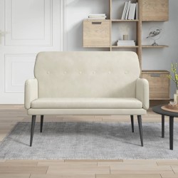 Banc Crème 108x79x79 cm Velours 