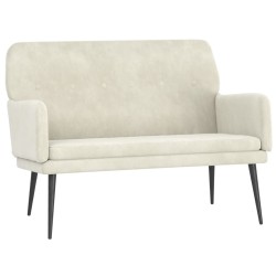 Banc Crème 108x79x79 cm Velours 