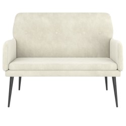 Banc Crème 108x79x79 cm Velours 
