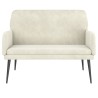 Banc Crème 108x79x79 cm Velours 