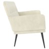 Banc Crème 108x79x79 cm Velours 