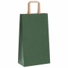 Sacs en papier 250 pcs avec poignées vert 21x11x36 cm 