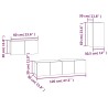 Ensemble de meubles TV 4 pcs Chêne fumé Bois d'ingénierie 