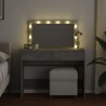 Coiffeuse avec LED gris béton 100x40x120 cm 