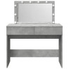 Coiffeuse avec LED gris béton 100x40x120 cm 