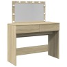 Coiffeuse avec LED chêne sonoma 100x40x120 cm 