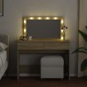 Coiffeuse avec LED chêne sonoma 100x40x120 cm 