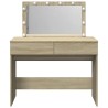 Coiffeuse avec LED chêne sonoma 100x40x120 cm 