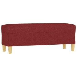 Banc Rouge bordeaux 100x35x41 cm Tissu 