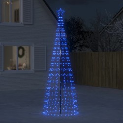 Sapin de Noël à LED avec pointes 570 LED bleu 300 cm 