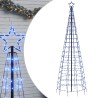 Sapin de Noël à LED avec pointes 570 LED bleu 300 cm 